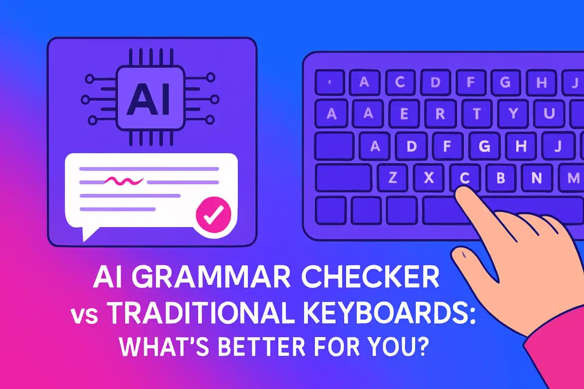 Featured image for article: AI Grammar Checker vs Traditional Keyboards: What's Better for You?