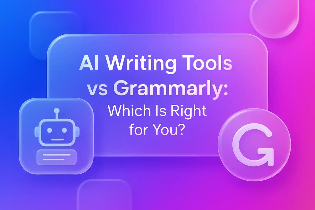 Featured image for article: AI Writing Tools vs Grammarly: Which Is Right for You?