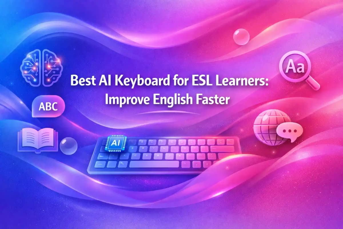 Featured image for article: Best AI Keyboard for ESL Learners: Improve English Faster