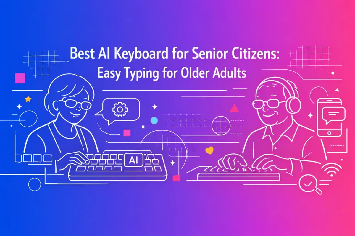 Featured image for article: Best AI Keyboard for Senior Citizens: Easy Typing for Older Adults