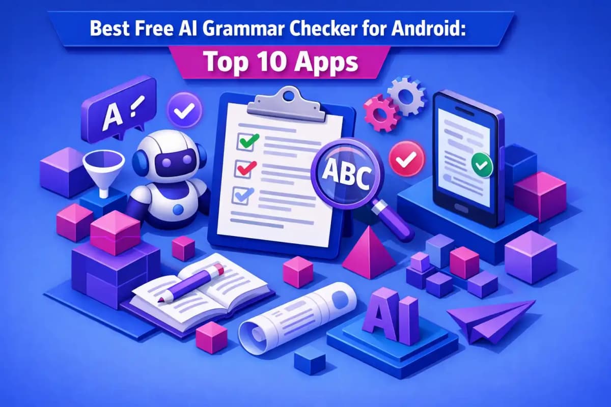 Featured image for article: Best Free AI Grammar Checker for Android: Top 10 Apps