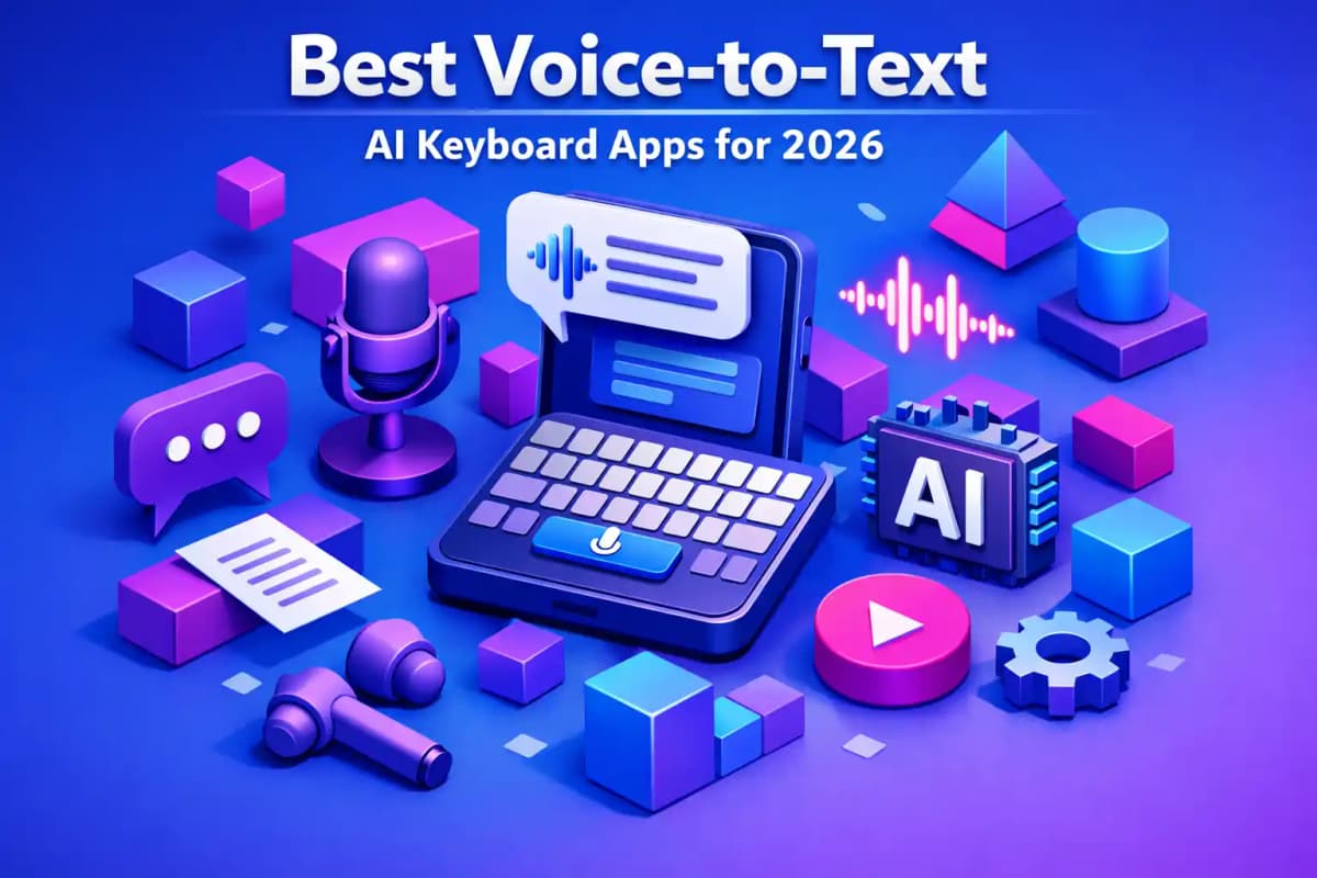 Featured image for article: Best Voice-to-Text AI Keyboard Apps for 2026