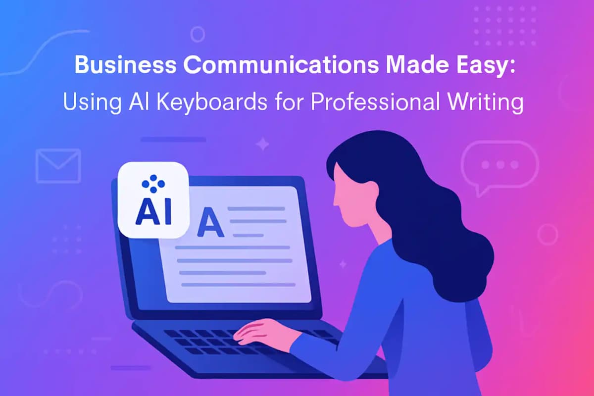 Featured image for article: Business Communications Made Easy: Using AI Keyboards for Professional Writing
