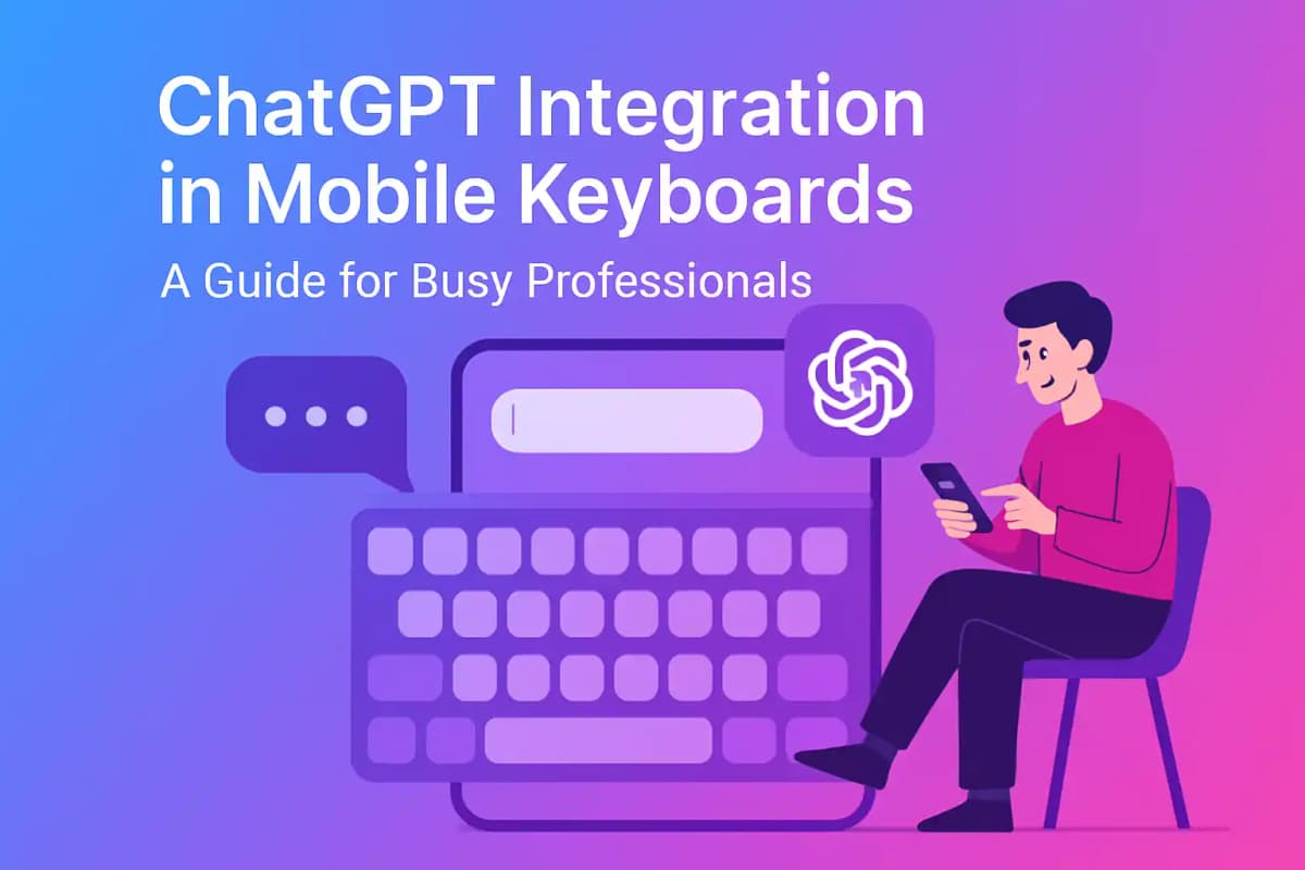 Featured image for article: ChatGPT Integration in Mobile Keyboards: A Guide for Busy Professionals