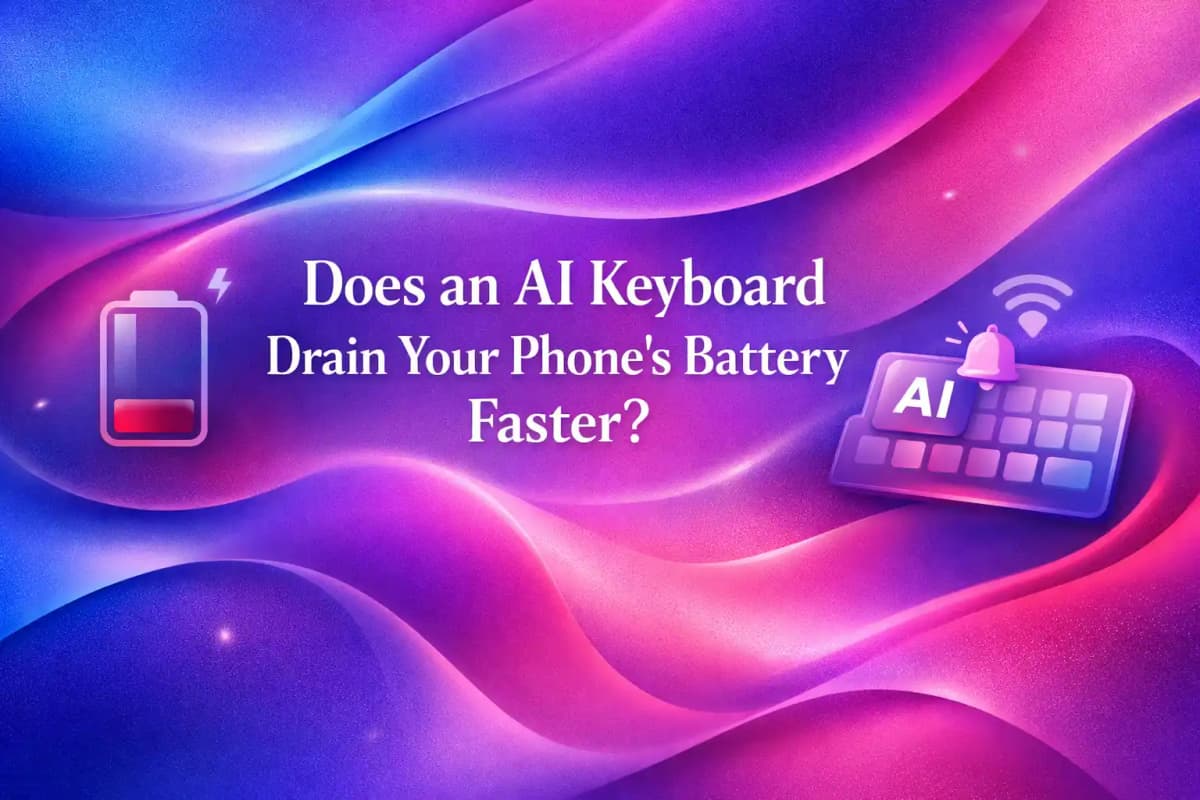 Featured image for article: Does an AI Keyboard Drain Your Phone's Battery Faster?