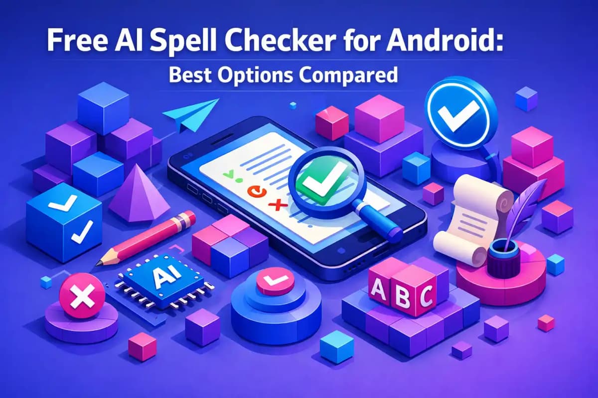 Featured image for article: Free AI Spell Checker for Android: Best Options Compared