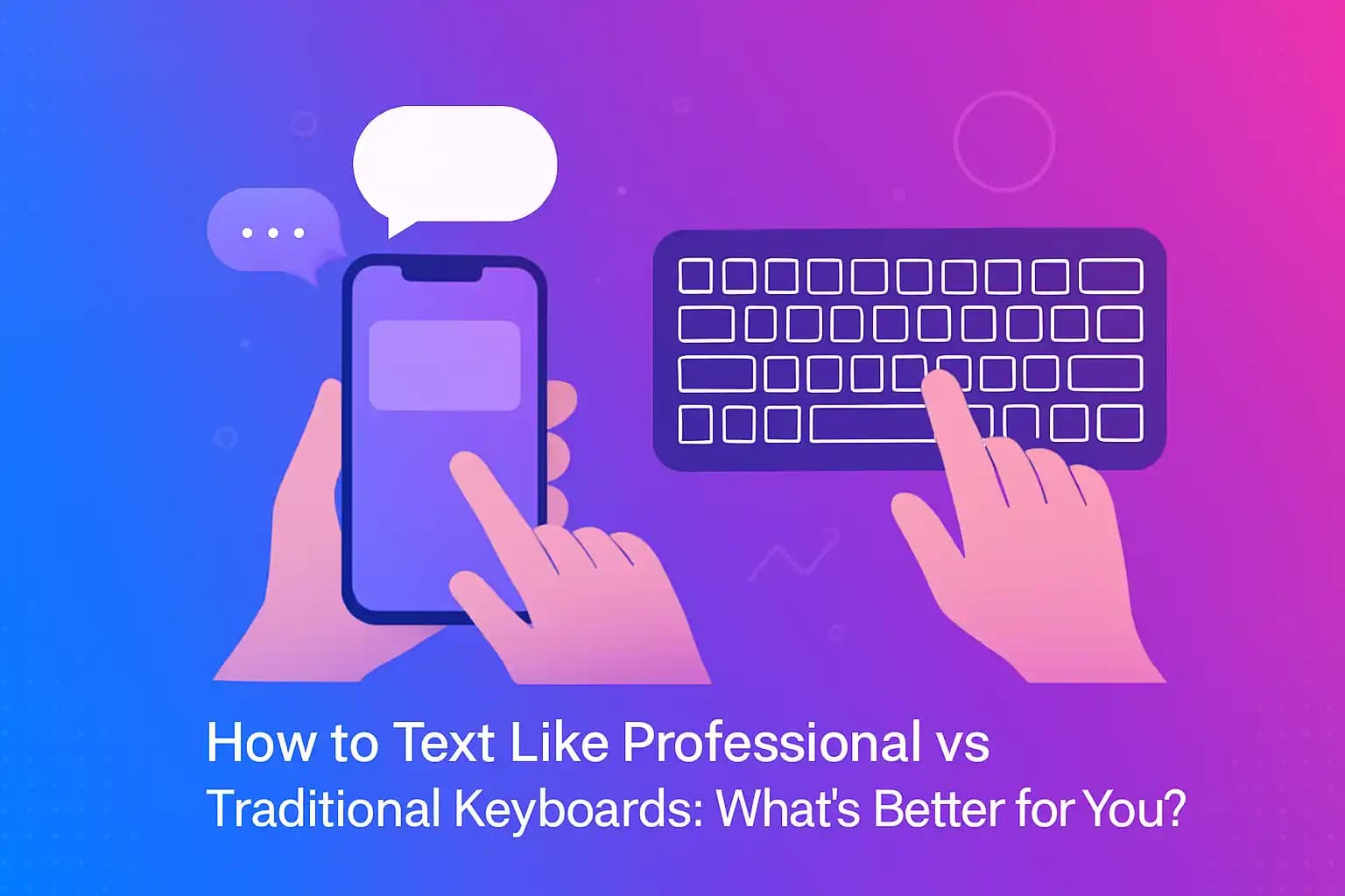 Professional texting vs traditional keyboards comparison