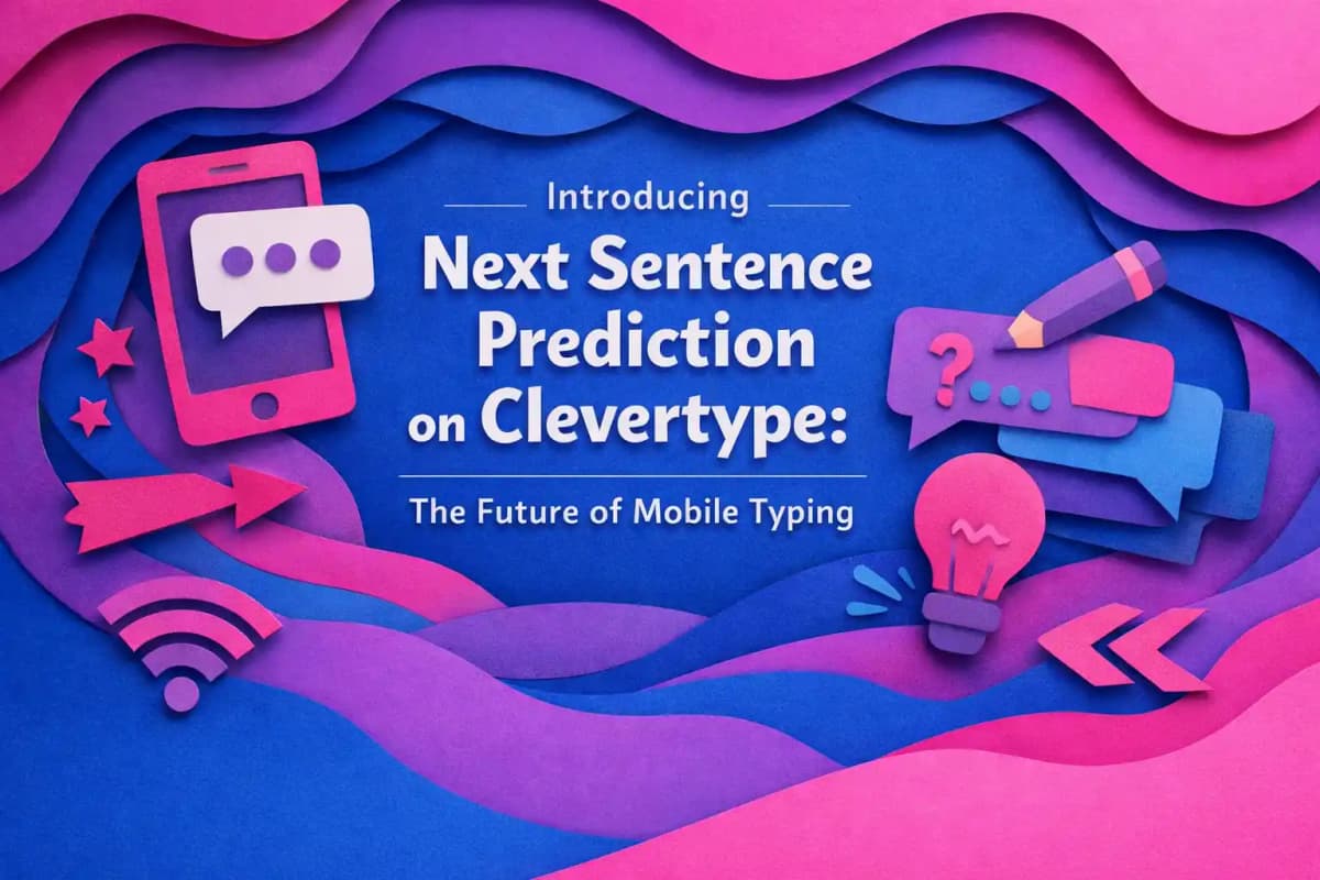 Featured image for article: Introducing Next sentence Prediction on Clevertype: The Future of Mobile Typing