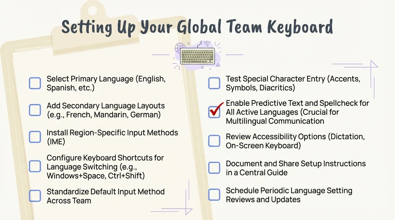 Setting Up Your Global Team Keyboard - Step-by-Step Checklist