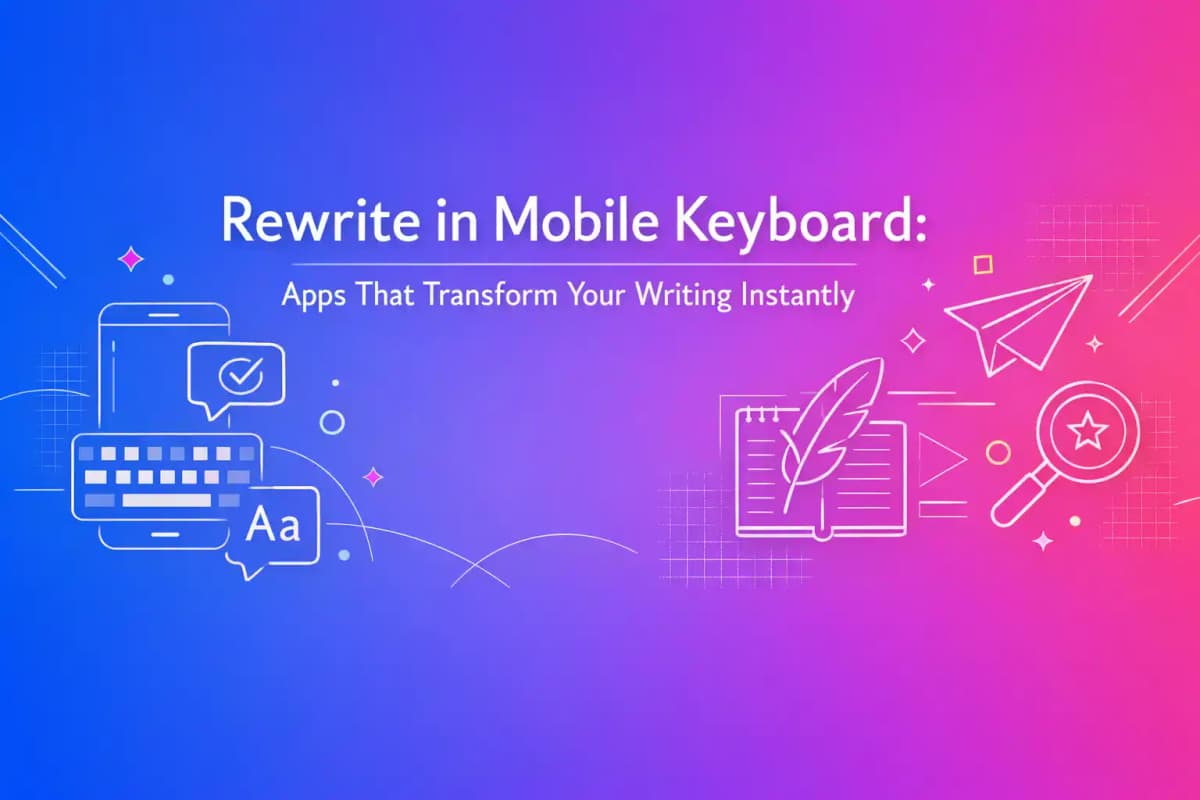 Featured image for article: Rewrite in Mobile Keyboard: Apps That Transform Your Writing Instantly