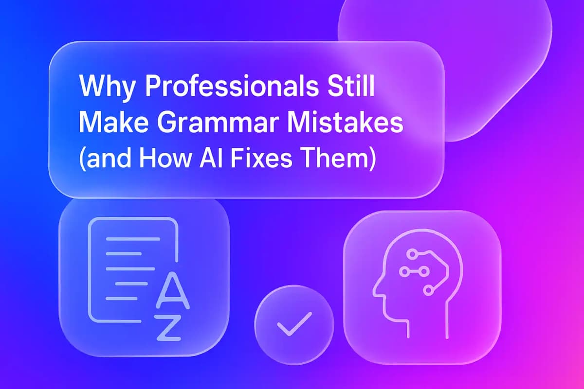 Featured image for article: Why Professionals Still Make Grammar Mistakes (and How AI Fixes Them)