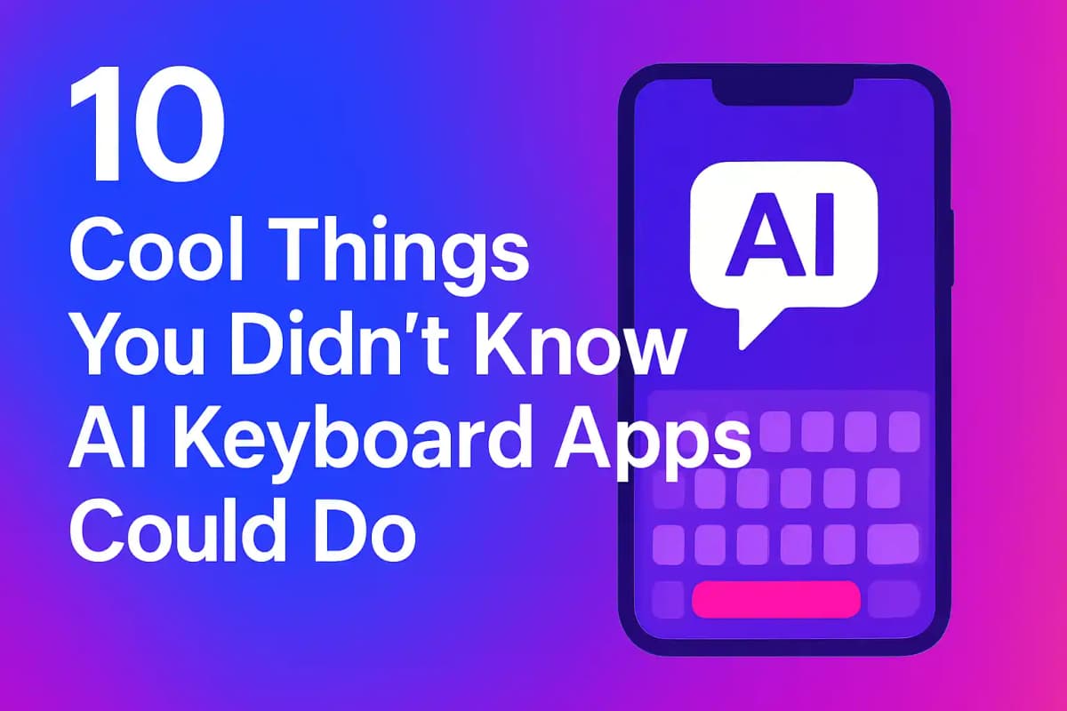 CleverType Blog Post Thumbnail: 10 Cool Things You Didn't Know AI Keyboard Apps Could Do Featured image for article: 10 Cool Things You Didn't Know AI Keyboard Apps Could Do