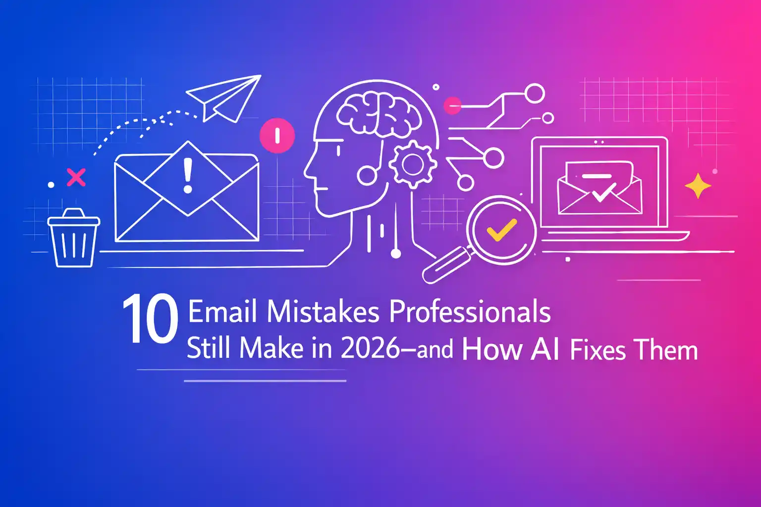 CleverType Blog Post Thumbnail: 10 Email Mistakes Professionals Still Make in 2026—and How AI Fixes Them Featured image for article: 10 Email Mistakes Professionals Still Make in 2026—and How AI Fixes Them