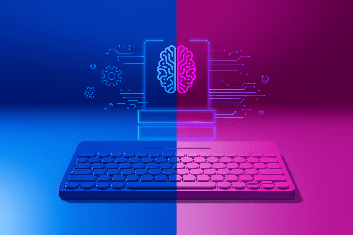 CleverType Blog Post Thumbnail: AI Keyboard vs Traditional Keyboard – What's the Difference? Featured image for article: AI Keyboard vs Traditional Keyboard – What's the Difference?