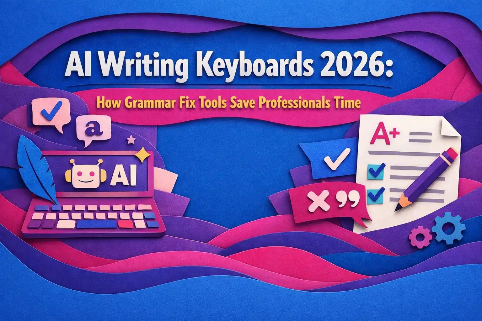 CleverType Blog Post Thumbnail: AI Writing Keyboards 2026: How Grammar Fix Tools Save Professionals Time Featured image for article: AI Writing Keyboards 2026: How Grammar Fix Tools Save Professionals Time