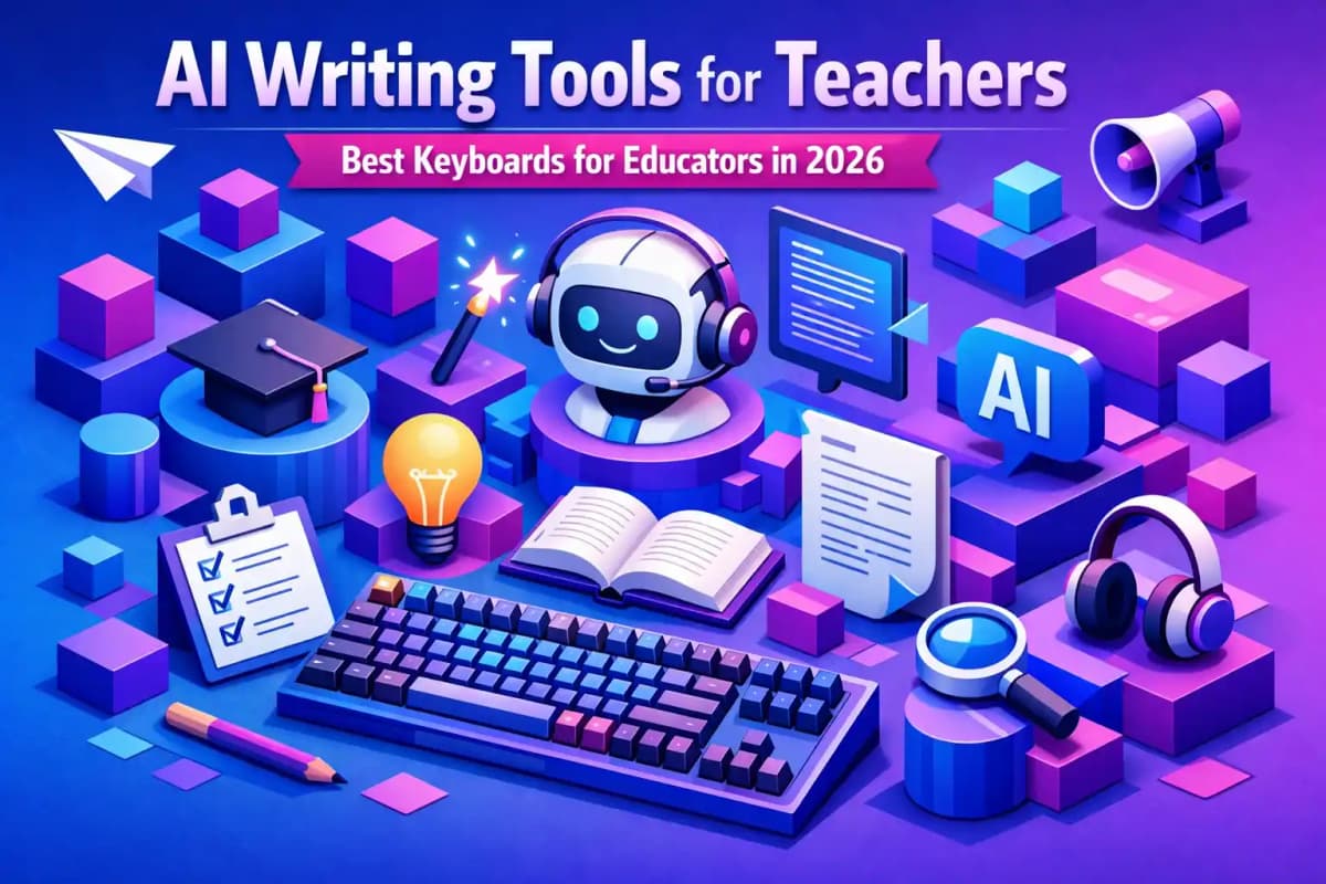 CleverType Blog Post Thumbnail: AI Writing Tools for Teachers: Best Keyboards for Educators in 2026 Featured image for article: AI Writing Tools for Teachers: Best Keyboards for Educators in 2026