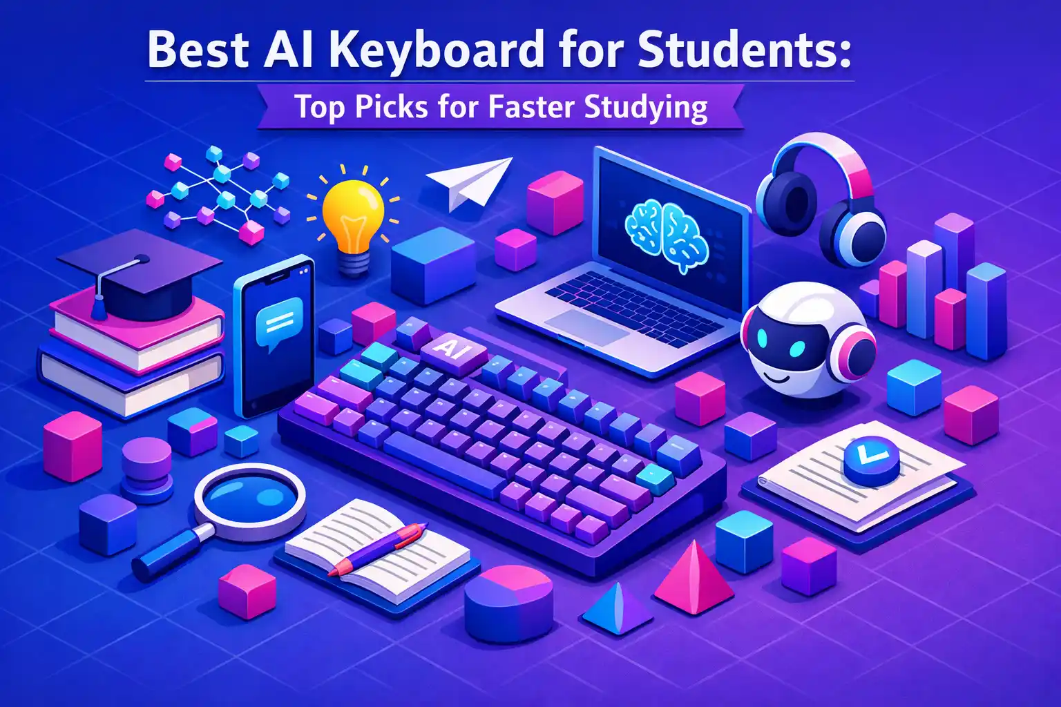 CleverType Blog Post Thumbnail: Best AI Keyboard for Students: Top Picks for Faster Studying Featured image for article: Best AI Keyboard for Students: Top Picks for Faster Studying