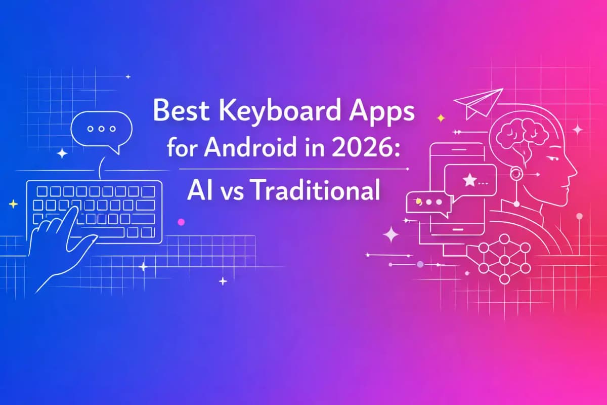 CleverType Blog Post Thumbnail: Best Keyboard Apps for Android in 2026: AI vs Traditional Featured image for article: Best Keyboard Apps for Android in 2026: AI vs Traditional