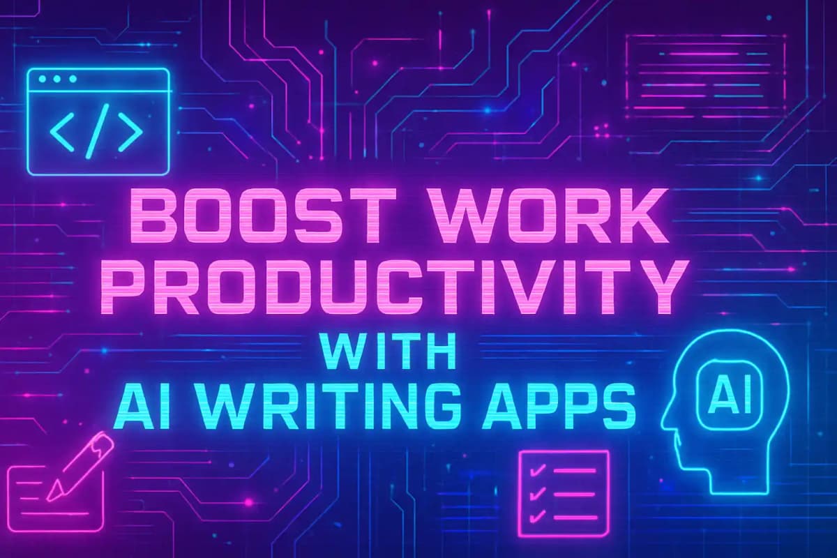 CleverType Blog Post Thumbnail: Boost Work Productivity with AI Writing Apps Featured image for article: Boost Work Productivity with AI Writing Apps