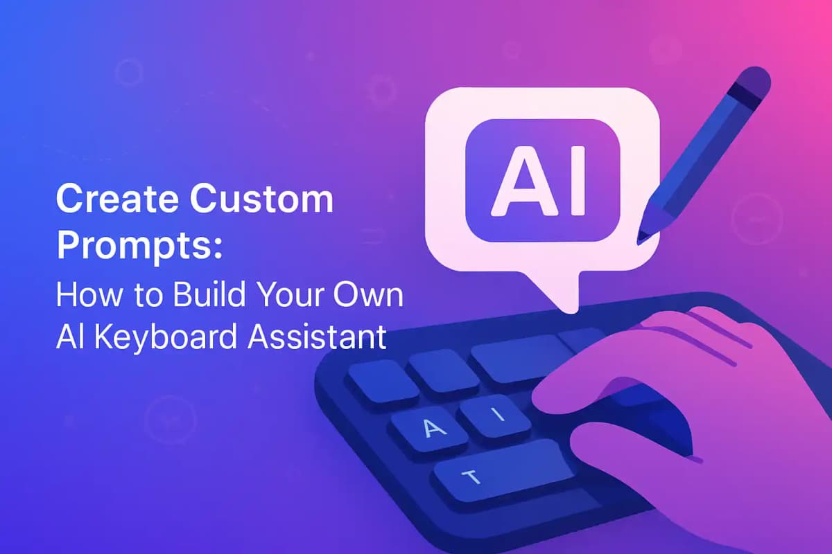 CleverType Blog Post Thumbnail: Create Custom Prompts: How to Build Your Own AI Keyboard Assistant Featured image for article: Create Custom Prompts: How to Build Your Own AI Keyboard Assistant
