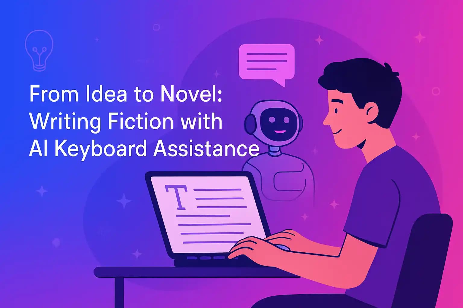 From Idea to Novel: Writing Fiction with AI Keyboard Assistance