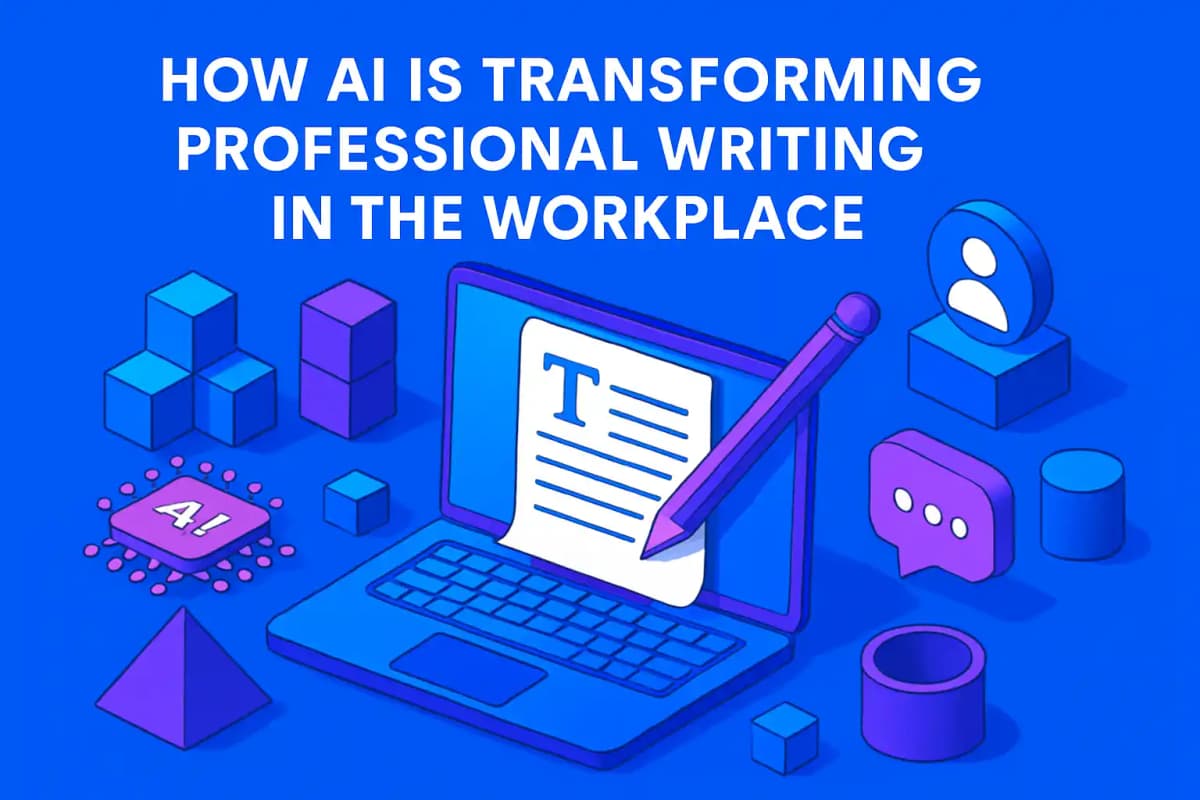 CleverType Blog Post Thumbnail: How AI Is Transforming Professional Writing in the Workplace Featured image for article: How AI Is Transforming Professional Writing in the Workplace
