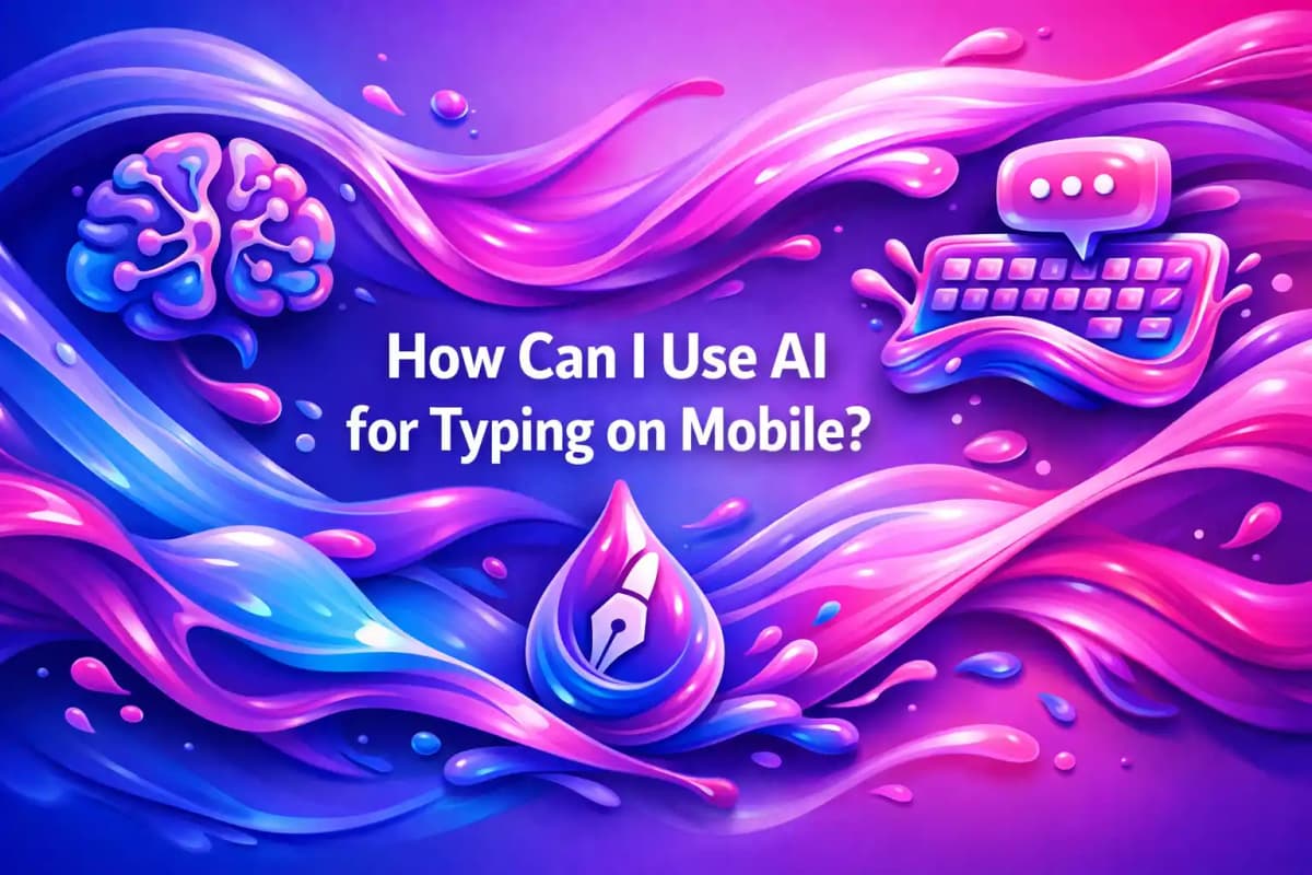 CleverType Blog Post Thumbnail: How Can I Use AI for Typing on Mobile? Featured image for article: How Can I Use AI for Typing on Mobile?