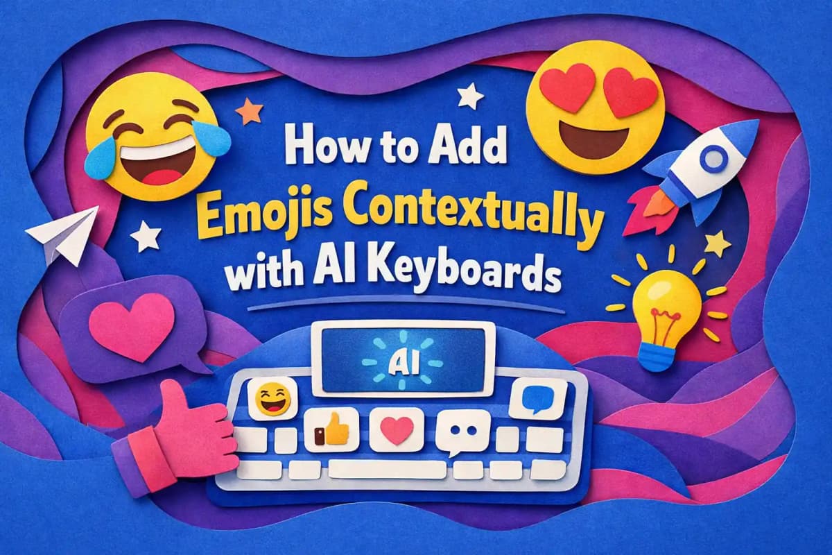 CleverType Blog Post Thumbnail: How to Add Emojis Contextually with AI Keyboards Featured image for article: How to Add Emojis Contextually with AI Keyboards