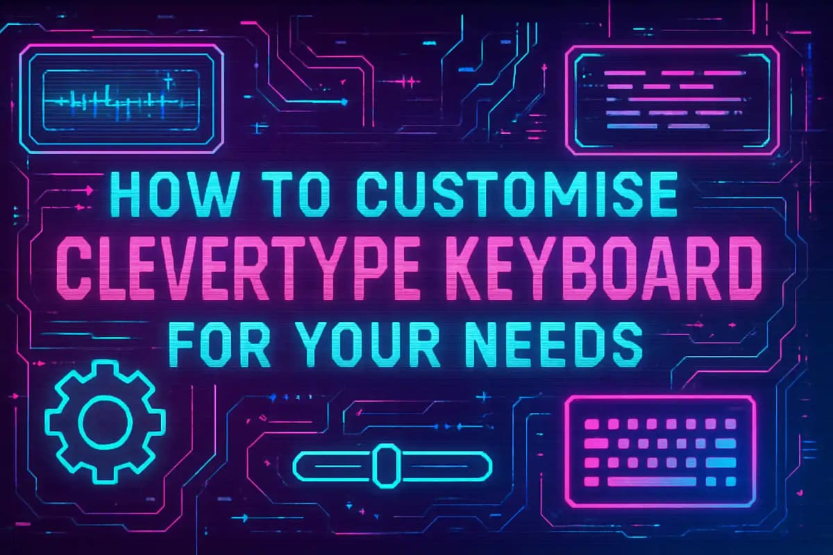 CleverType Blog Post Thumbnail: How to Customise CleverType Keyboard for Your Needs Featured image for article: How to Customise CleverType Keyboard for Your Needs