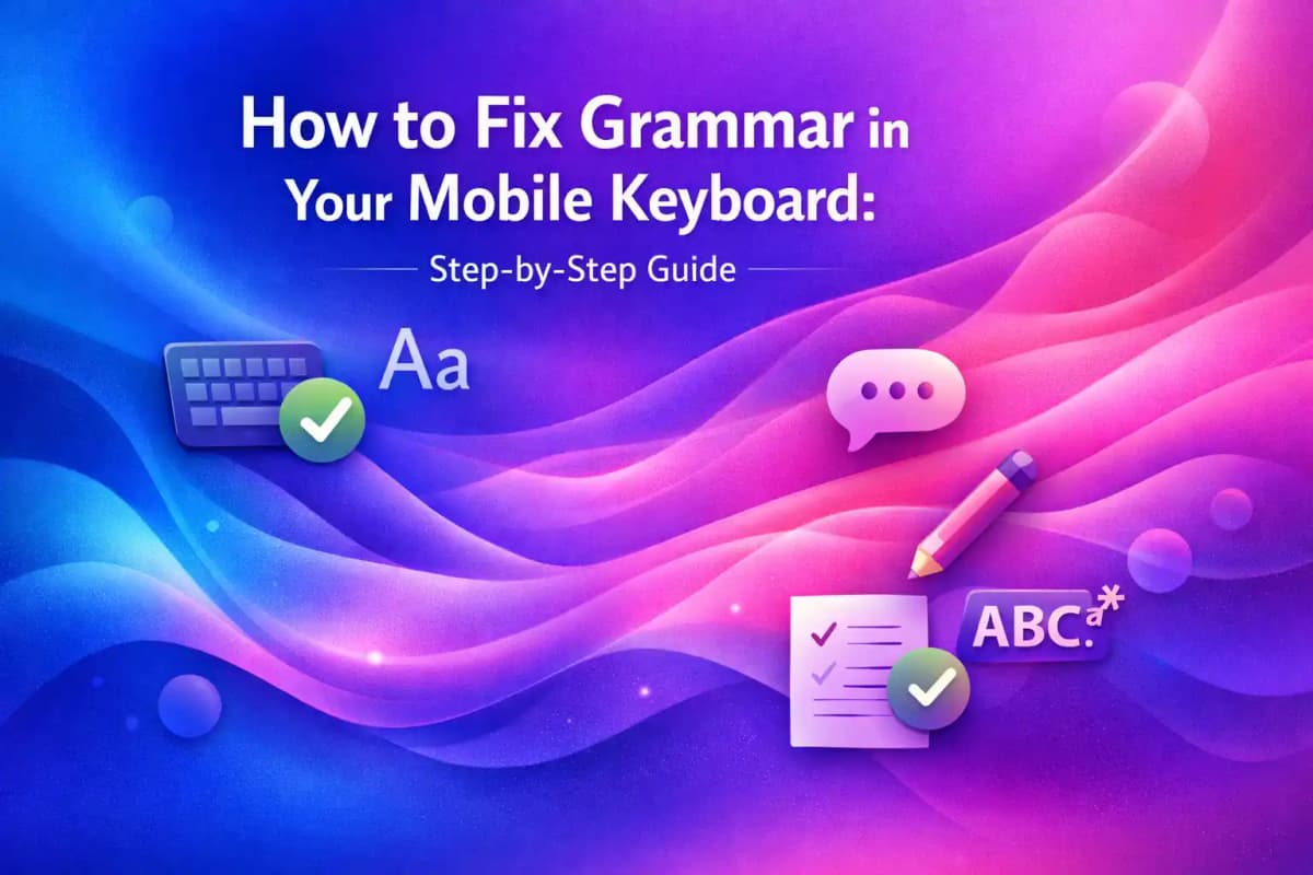 CleverType Blog Post Thumbnail: How to Fix Grammar in Your Mobile Keyboard: Step-by-Step Guide Featured image for article: How to Fix Grammar in Your Mobile Keyboard: Step-by-Step Guide