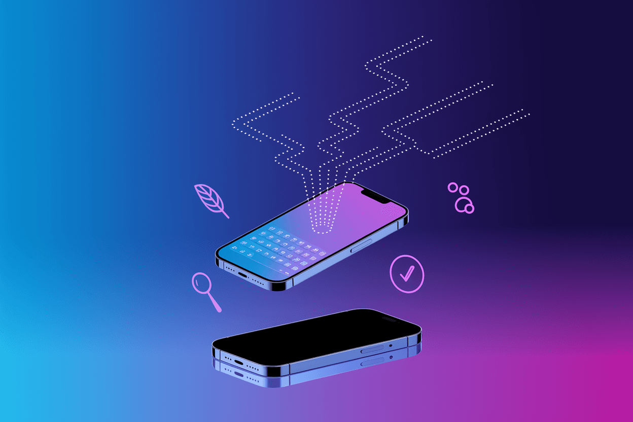 AI keyboard improving sentence structure on mobile devices