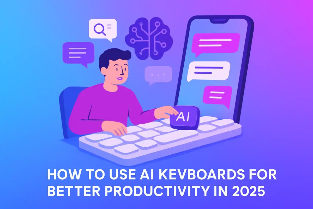 CleverType Blog Post Thumbnail: How to Use AI Keyboards for Better Productivity in 2025 Featured image for article: How to Use AI Keyboards for Better Productivity in 2025