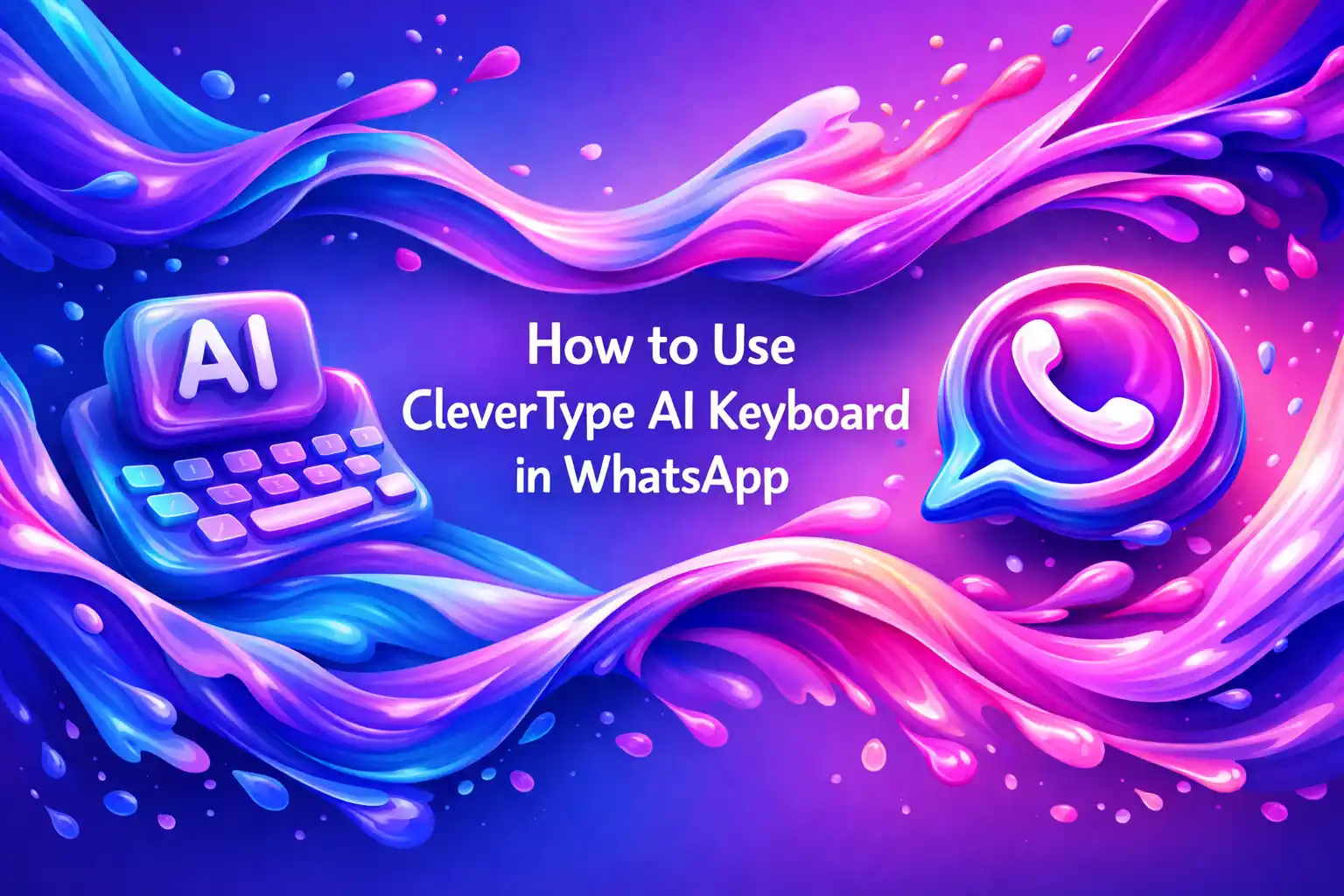 CleverType Blog Post Thumbnail: How to Use CleverType AI Keyboard in WhatsApp Featured image for article: How to Use CleverType AI Keyboard in WhatsApp