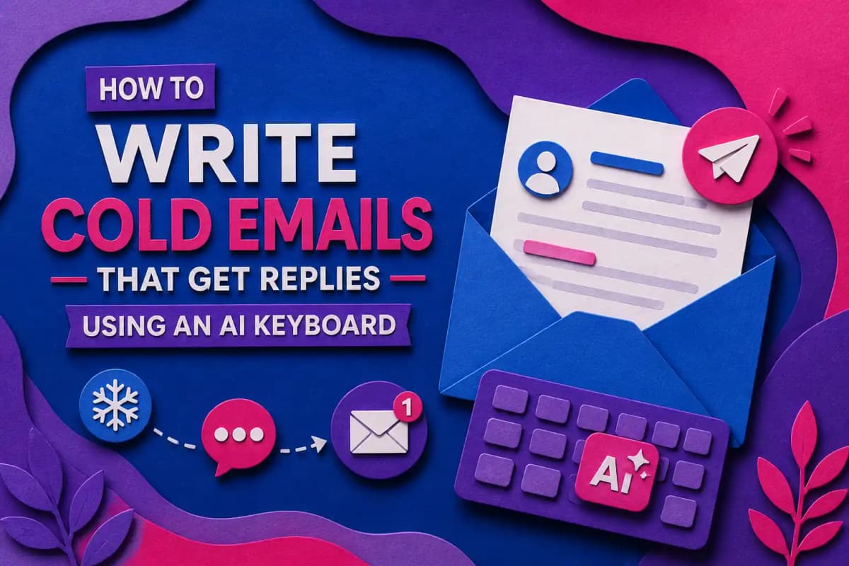 CleverType Blog Post Thumbnail: How to Write Cold Emails That Get Replies Using an AI Keyboard Featured image for article: How to Write Cold Emails That Get Replies Using an AI Keyboard