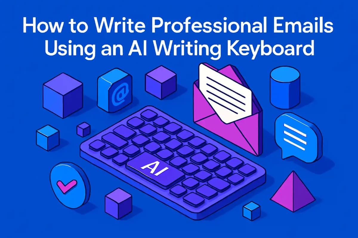 CleverType Blog Post Thumbnail: How to Write Professional Emails Using an AI Writing Keyboard Featured image for article: How to Write Professional Emails Using an AI Writing Keyboard