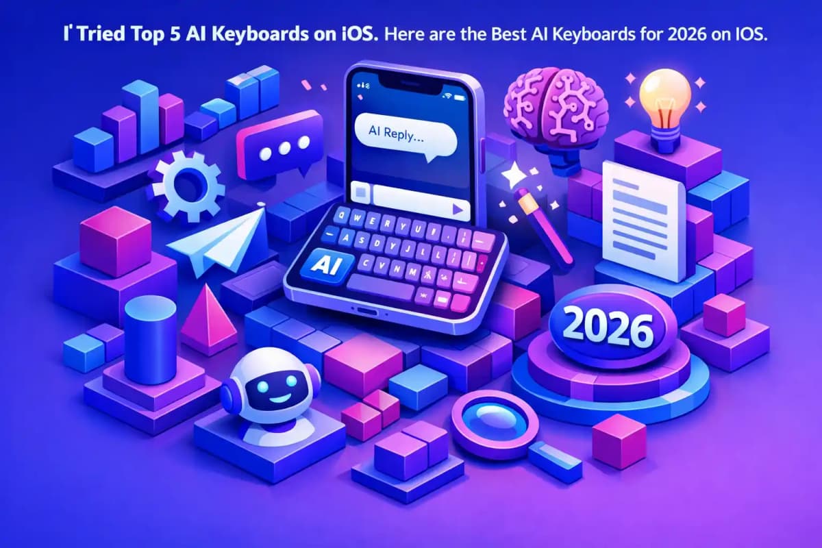 CleverType Blog Post Thumbnail: I Tried Top 5 AI Keyboards on IOS. Here are the Best AI Keyboards for 2026 on IOS. Featured image for article: I Tried Top 5 AI Keyboards on IOS. Here are the Best AI Keyboards for 2026 on IOS.