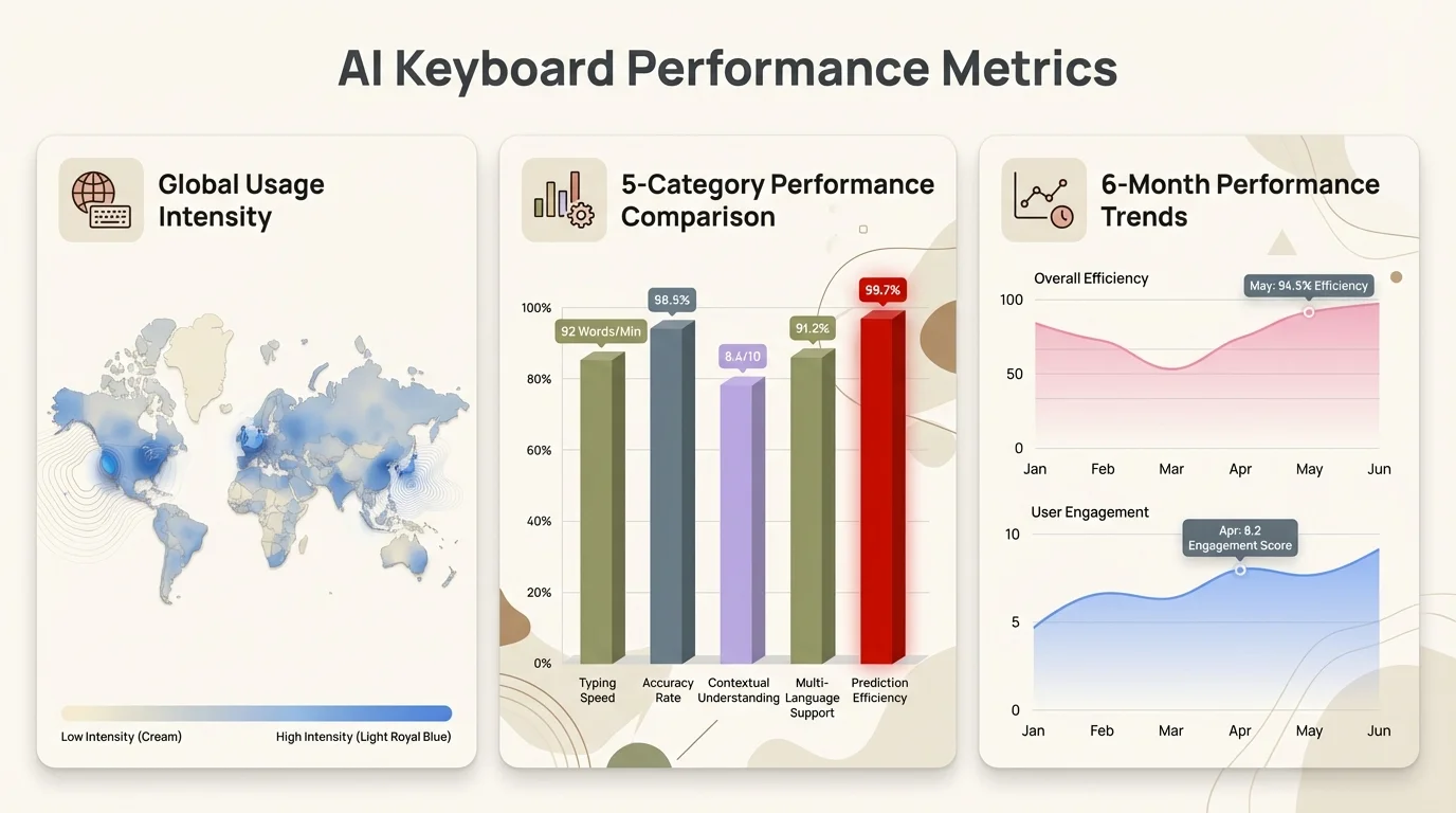 AI Keyboard Performance Metrics - Comparing response times, accuracy rates, and efficiency across top AI keyboards