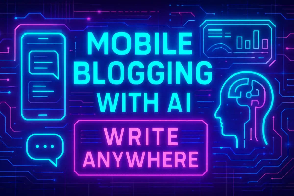 CleverType Blog Post Thumbnail: Mobile Blogging with AI: Write Anywhere Featured image for article: Mobile Blogging with AI: Write Anywhere