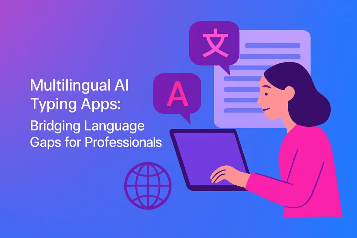 CleverType Blog Post Thumbnail: Multilingual AI Typing Apps: Bridging Language Gaps for Professionals Featured image for article: Multilingual AI Typing Apps: Bridging Language Gaps for Professionals