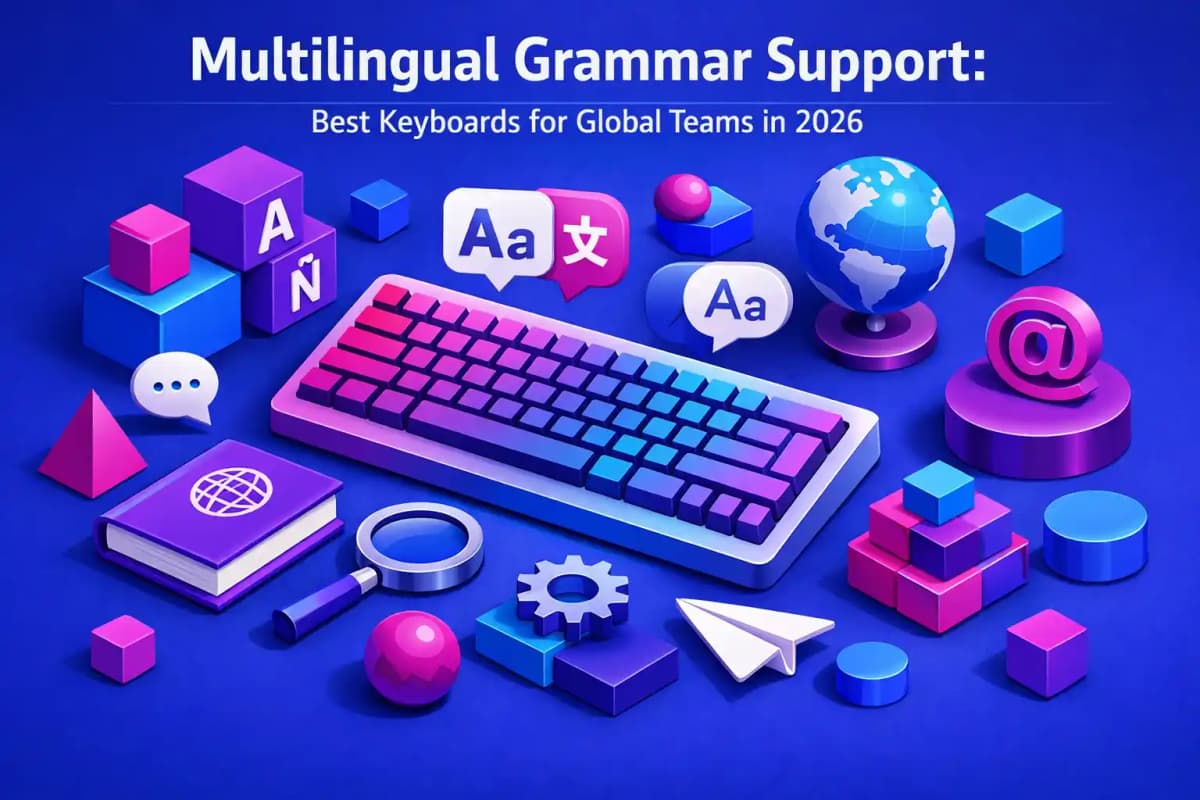CleverType Blog Post Thumbnail: Multilingual Grammar Support: Best Keyboards for Global Teams in 2026 Featured image for article: Multilingual Grammar Support: Best Keyboards for Global Teams in 2026