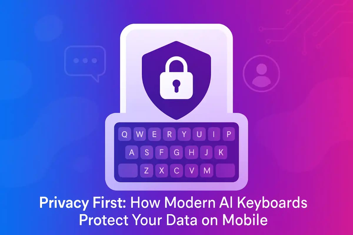 CleverType Blog Post Thumbnail: Privacy First: How Modern AI Keyboards Protect Your Data on Mobile Featured image for article: Privacy First: How Modern AI Keyboards Protect Your Data on Mobile