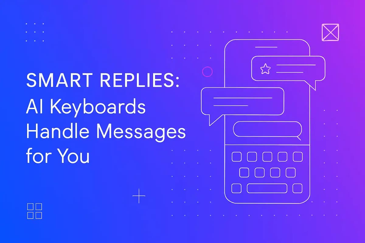 CleverType Blog Post Thumbnail: Smart Replies: AI Keyboards Handle Messages for You Featured image for article: Smart Replies: AI Keyboards Handle Messages for You