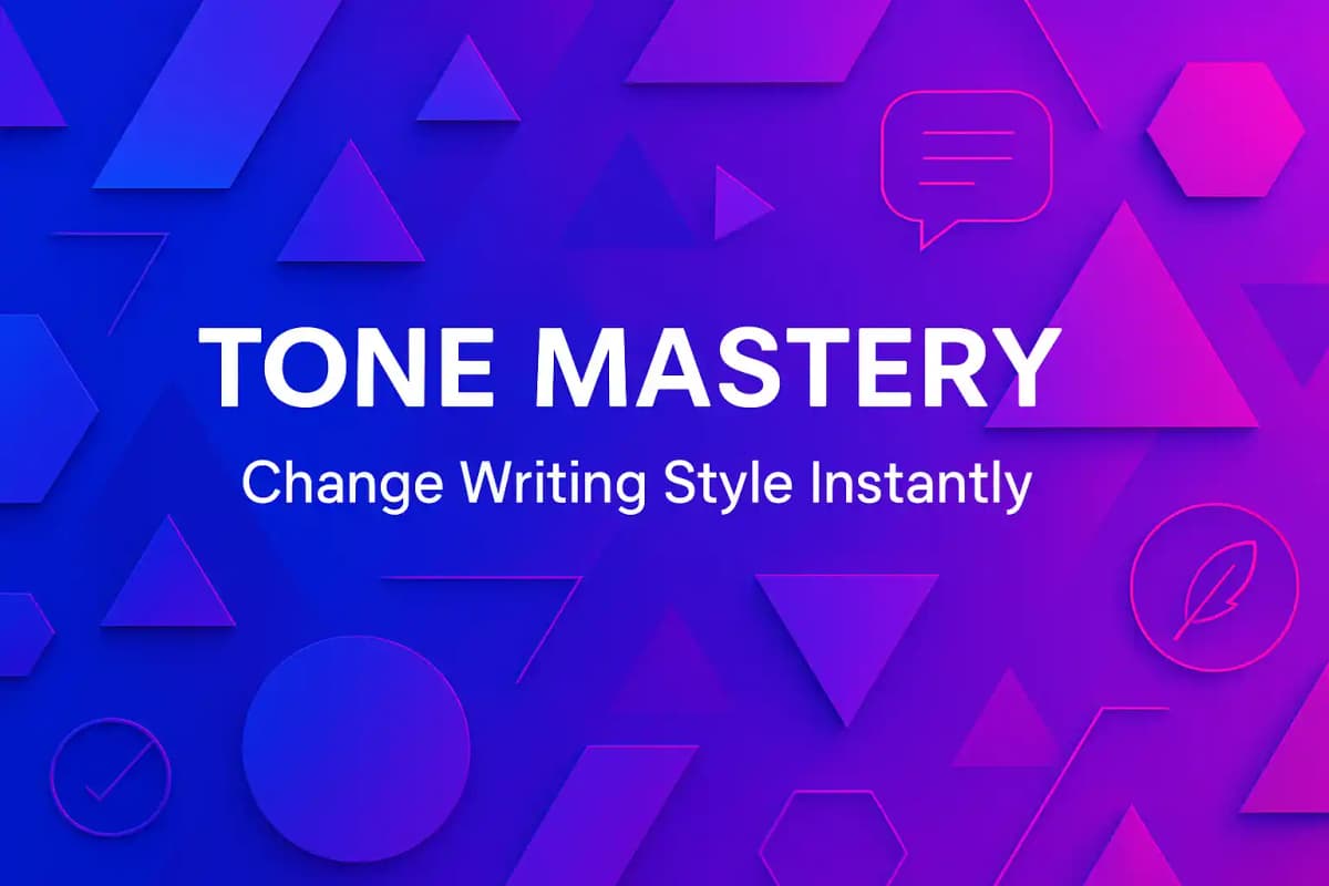 CleverType Blog Post Thumbnail: Tone Mastery: Change Writing Style Instantly Featured image for article: Tone Mastery: Change Writing Style Instantly