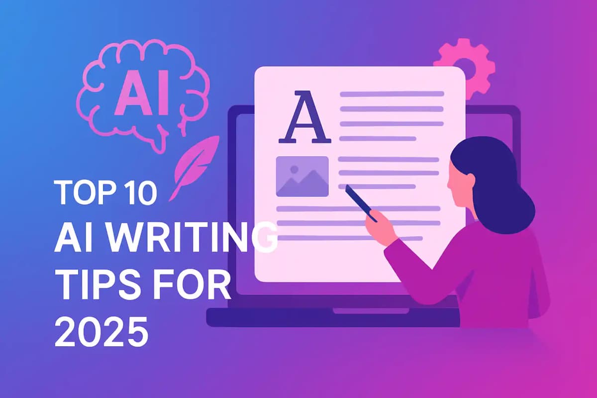 CleverType Blog Post Thumbnail: Top 10 AI Writing Tips for 2025 Featured image for article: Top 10 AI Writing Tips for 2025