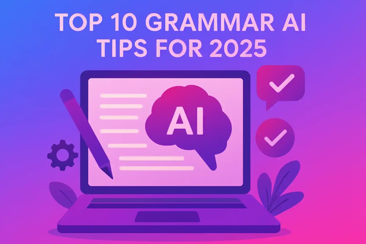 CleverType Blog Post Thumbnail: Top 10 Grammar AI Tips for 2025 Featured image for article: Top 10 Grammar AI Tips for 2025