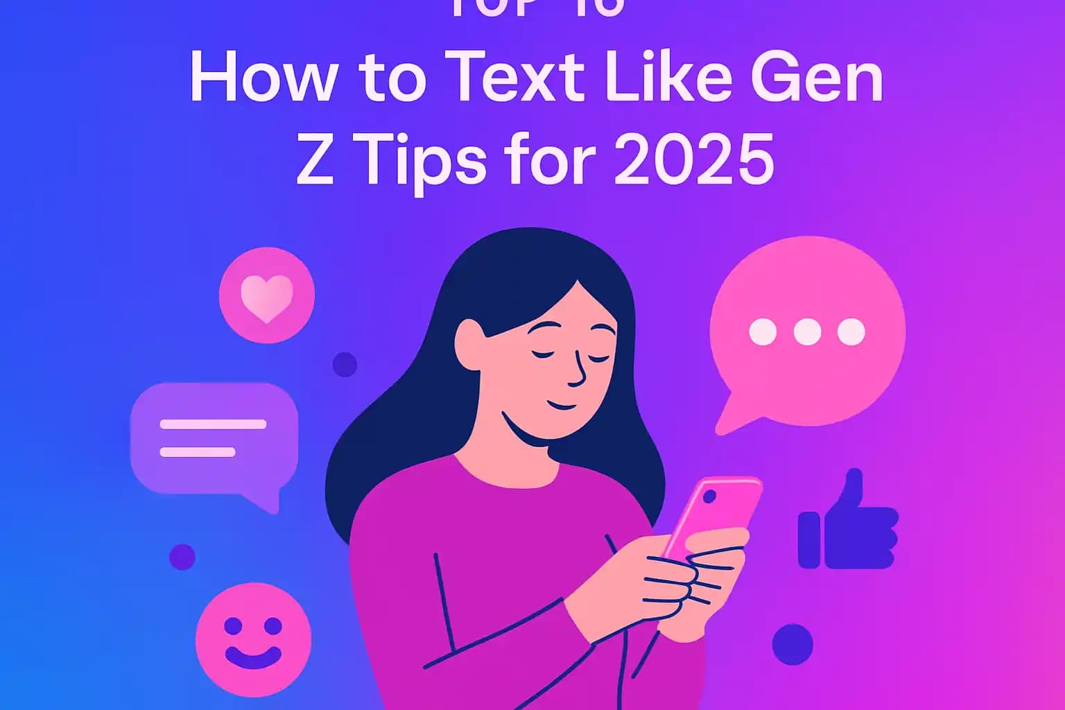 Gen Z texting with modern slang and emojis on smartphone