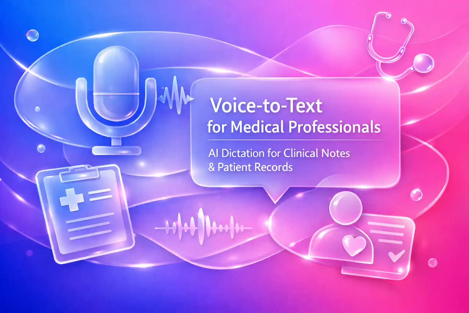 Voice to text for medical professionals - AI dictation for clinical notes