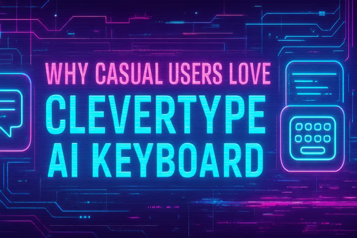 CleverType Blog Post Thumbnail: Why Casual Users Love CleverType AI Keyboard Featured image for article: Why Casual Users Love CleverType AI Keyboard