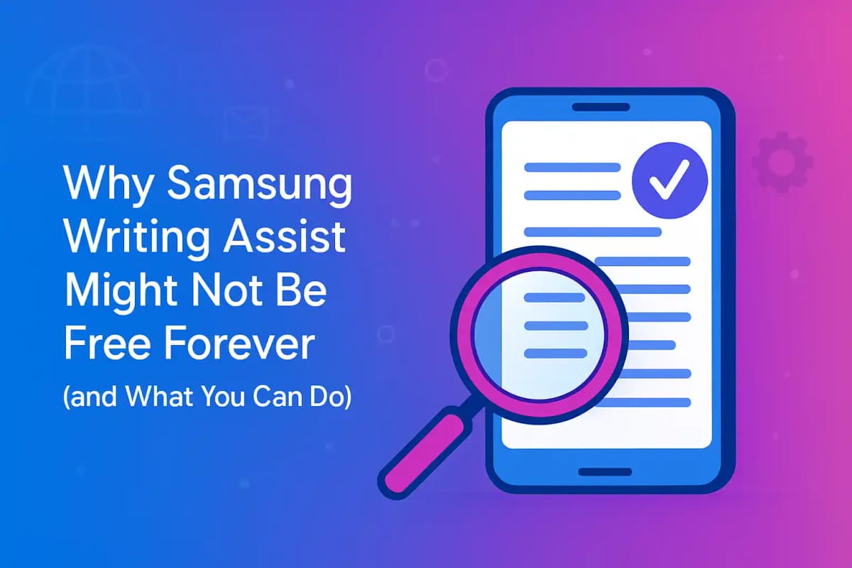 CleverType Blog Post Thumbnail: Why Samsung Writing Assist Might Not Be Free Forever (and What You Can Do) Featured image for article: Why Samsung Writing Assist Might Not Be Free Forever (and What You Can Do)