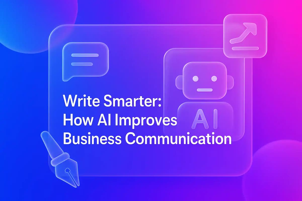 CleverType Blog Post Thumbnail: Write Smarter: How AI Improves Business Communication Featured image for article: Write Smarter: How AI Improves Business Communication